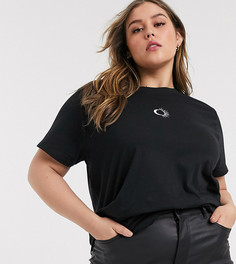 Футболка из органического хлопка ASOS DESIGN Curve-Черный