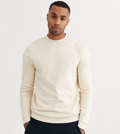 Бежевый свитшот из органического хлопка ASOS DESIGN Tall