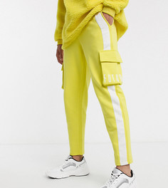 Узкие джоггеры от комплекта с карманами по бокам и принтом "dark future" ASOS DESIGN Tall-Желтый