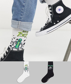 2 пары спортивных носков с принтом ASOS DESIGN-Мульти