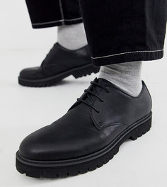 Черные туфли дерби для широкой стопы на шнуровке ASOS DESIGN-Черный