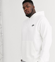 Худи белого цвета с логотипом-галочкой Nike Plus-Белый