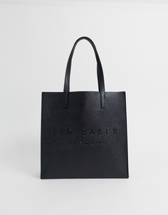 Черная сумка со штрихованной текстурой и логотипом Ted Baker-Черный