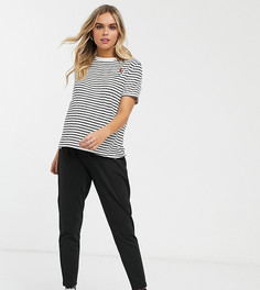 Строгие узкие брюки с посадкой под животом ASOS DESIGN Maternity-Черный