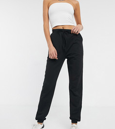 Базовые джоггеры из органического хлопка с поясом на завязке ASOS DESIGN Tall-Черный