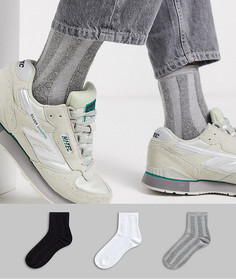 3 пары спортивных носков с махровыми полосками ASOS DESIGN-Мульти