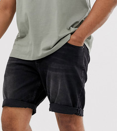 Черные узкие джинсовые шорты ASOS DESIGN Plus-Черный