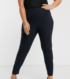 Брюки скинни с завышенной талией ASOS DESIGN Curve-Темно-синий