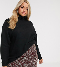 Черный джемпер с высоким воротником New Look Curve