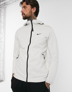Худи светло-бежевого цвета на молнии Nike Tech Pack-Светло-бежевый