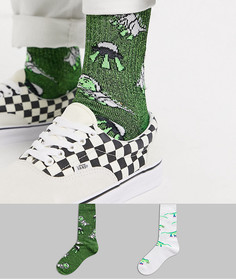 Набор из 2 пар спортивных носков с принтом ASOS DESIGN-Мульти