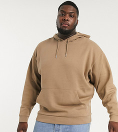 Oversize-худи бежевого цвета ASOS DESIGN Plus-Бежевый