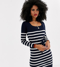 Темно-синее платье-джемпер для кормления в полоску Mamalicious Maternity-Мульти Mama.Licious