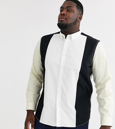 Эластичная oversized‑рубашка в стиле 90-х со вставками ASOS DESIGN Plus-Мульти