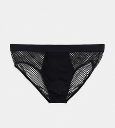 Черные сетчатые трусы ASOS DESIGN plus-Черный