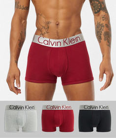 3 боксеров-брифов металлик Calvin Klein-Мульти