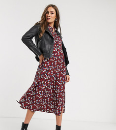 Бордовое платье-рубашка Topshop Maternity-Фиолетовый