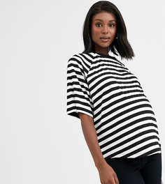 Свободная футболка в полоску ASOS DESIGN Maternity-Мульти