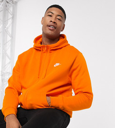 Худи оранжевого цвета на молнии Nike Club Tall-Оранжевый