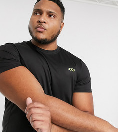 Черная спортивная футболка из быстросохнущей ткани ASOS 4505 Plus-Черный
