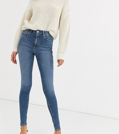 Выбеленные джинсы скинни Topshop Tall-Синий