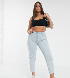 Голубые джинсы в винтажном стиле с завышенной талией Missguided Plus-Синий