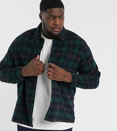 Темно-синяя рубашка навыпуск классического кроя ASOS DESIGN Plus-Темно-синий