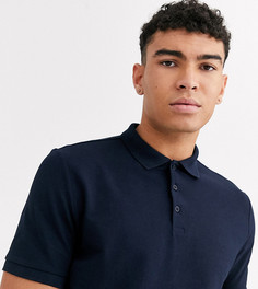 Темно-синее поло из органического хлопка ASOS DESIGN Tall-Темно-синий