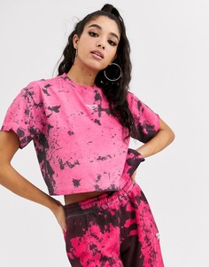 Бордовый кроп-топ с принтом тай-дай Reebok Vector эксклюзивно для ASOS-Зеленый
