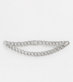 Ожерелье из серебристого родия со стразами Image Gang-Серебряный