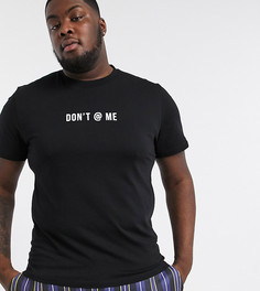 Футболка с принтом на груди ASOS DESIGN Plus-Черный
