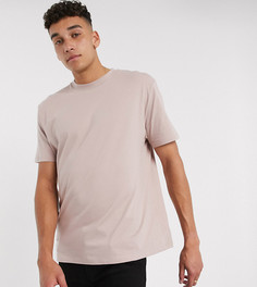 Розовая свободная футболка из органического хлопка с круглым вырезом ASOS DESIGN Tall-Розовый