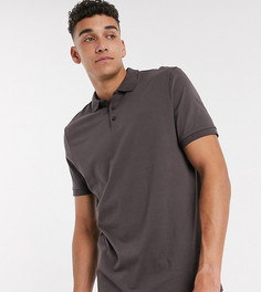 Поло коричневого цвета из органического хлопка ASOS DESIGN Tall-Коричневый