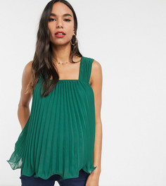 Плиссированный топ с квадратным вырезом ASOS DESIGN Maternity-Бесцветный