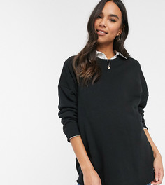 Черный фактурный oversize-свитшот ASOS DESIGN Maternity