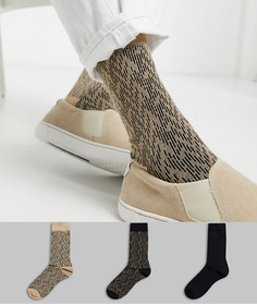 Набор из 3 пар носков до щиколотки ASOS DESIGN-Мульти