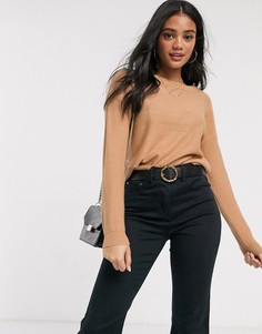 Бежевый джемпер с круглым вырезом Brave Soul-Светло-коричневый