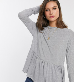 Легкий свободный топ в фактурную полоску ASOS DESIGN Tall-Мульти