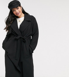 Черное пальто ASOS DESIGN Curve-Черный