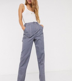 Прямые брюки ASOS DESIGN Tall-Серый