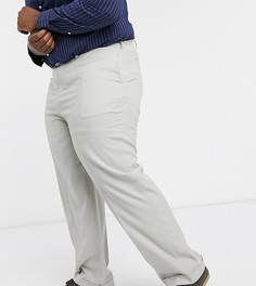 Бежевые строгие брюки широкого кроя ASOS DESIGN Plus-Бежевый