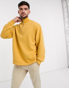 Желтый джемпер с молнией Topman-Коричневый