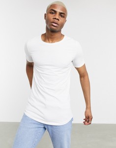 Белая зауженная футболка из органического хлопка Bershka Join Life-Белый