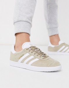 Кроссовки хаки/белого цвета adidas Originals Gazelle-Мульти