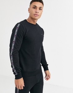 Черный свитер для дома с лентой Tommy Hilfiger