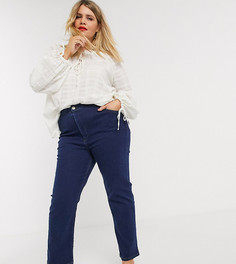 Синие джинсы-сигаретки с завышенной талией ASOS DESIGN Curve-Синий