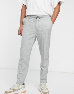 Брюки в клетку серого цвета Celio-Серый