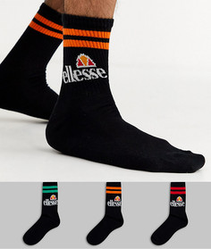 Набор из 3 пар черных носков ellesse Pullo-Черный