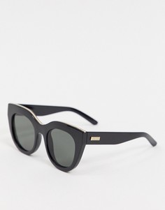 Черные солнцезащитные очки в крупной оправе "кошачий глаз" Le Specs-Черный