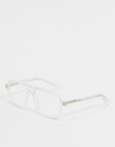 Квадратные очки с прозрачными стеклами Spitfire-Очистить